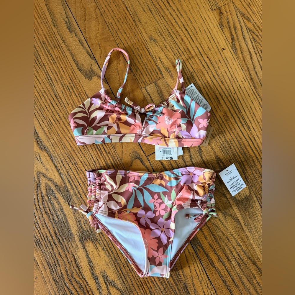 Billabong Sweet Talkin’ Strappy Tank Bikini Two-Piece Bikini, Girls size 10